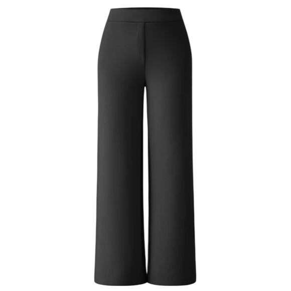NWT OGL Textured Mid Rise Pull On Straight Pants Black Size Small - Picture 2 of 8